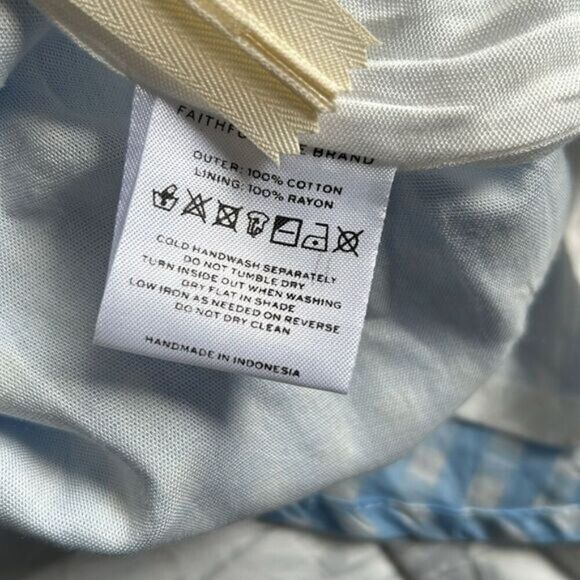 Faithfull The Brand Light Blue Charlize Midi Dress size 12 - Picture 11 of 12